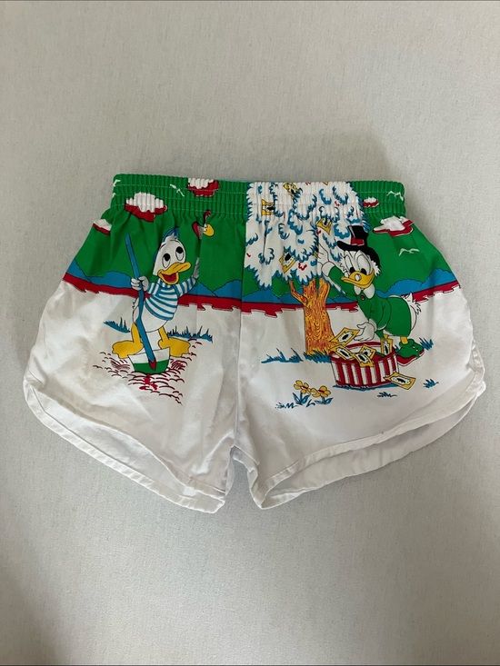 Vintage Other - Vintage Kids Cartoon Shorts in White, Green & Yellow